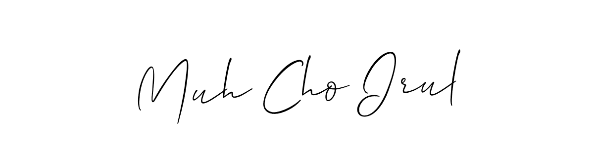Use a signature maker to create a handwritten signature online. With this signature software, you can design (Allison_Script) your own signature for name Muh Cho Irul. Muh Cho Irul signature style 2 images and pictures png
