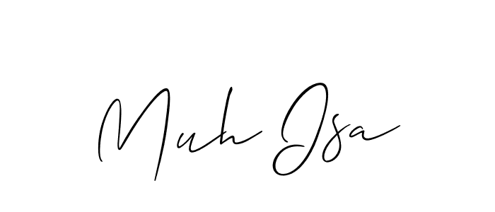 The best way (Allison_Script) to make a short signature is to pick only two or three words in your name. The name Muh Isa include a total of six letters. For converting this name. Muh Isa signature style 2 images and pictures png