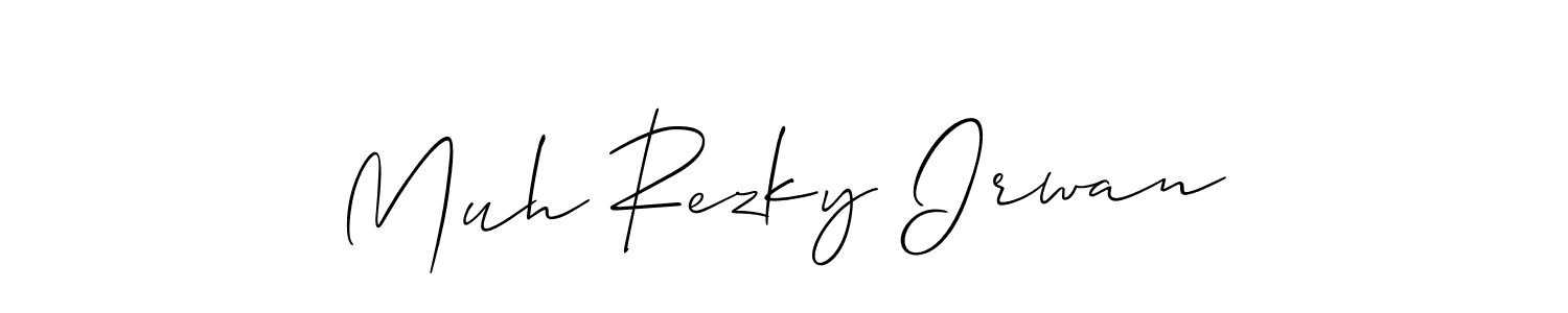 Make a short Muh Rezky Irwan signature style. Manage your documents anywhere anytime using Allison_Script. Create and add eSignatures, submit forms, share and send files easily. Muh Rezky Irwan signature style 2 images and pictures png