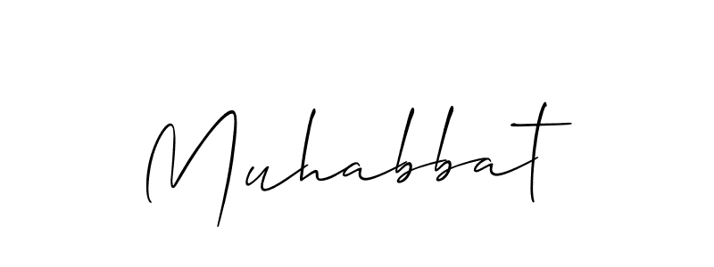 How to make Muhabbat signature? Allison_Script is a professional autograph style. Create handwritten signature for Muhabbat name. Muhabbat signature style 2 images and pictures png