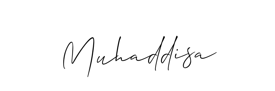 How to make Muhaddisa signature? Allison_Script is a professional autograph style. Create handwritten signature for Muhaddisa name. Muhaddisa signature style 2 images and pictures png