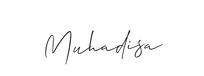 How to make Muhadisa signature? Allison_Script is a professional autograph style. Create handwritten signature for Muhadisa name. Muhadisa signature style 2 images and pictures png