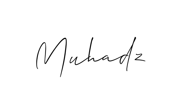 Make a beautiful signature design for name Muhadz. With this signature (Allison_Script) style, you can create a handwritten signature for free. Muhadz signature style 2 images and pictures png