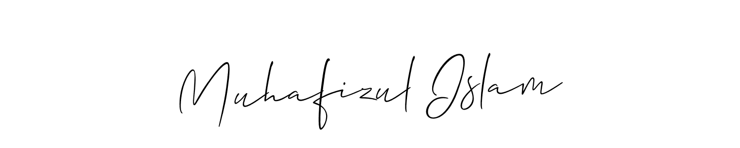 Make a beautiful signature design for name Muhafizul Islam. With this signature (Allison_Script) style, you can create a handwritten signature for free. Muhafizul Islam signature style 2 images and pictures png