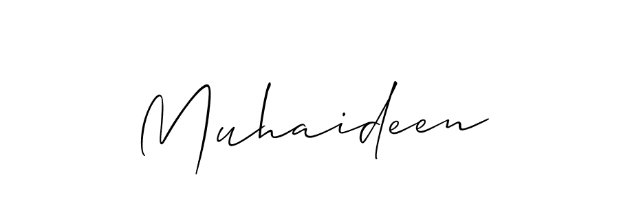 Create a beautiful signature design for name Muhaideen. With this signature (Allison_Script) fonts, you can make a handwritten signature for free. Muhaideen signature style 2 images and pictures png