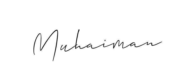 How to make Muhaiman name signature. Use Allison_Script style for creating short signs online. This is the latest handwritten sign. Muhaiman signature style 2 images and pictures png