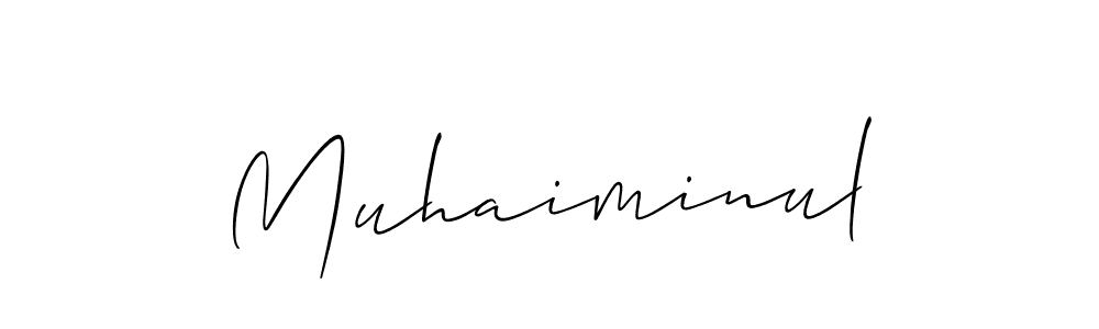 It looks lik you need a new signature style for name Muhaiminul. Design unique handwritten (Allison_Script) signature with our free signature maker in just a few clicks. Muhaiminul signature style 2 images and pictures png