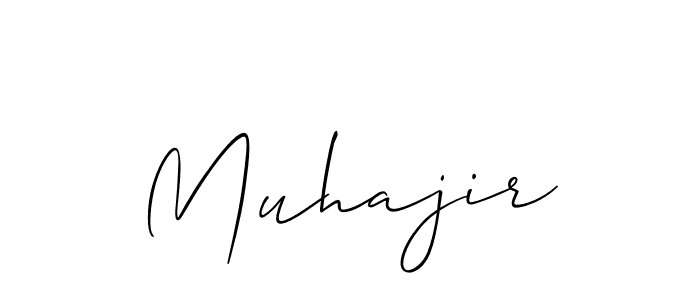 You should practise on your own different ways (Allison_Script) to write your name (Muhajir) in signature. don't let someone else do it for you. Muhajir signature style 2 images and pictures png