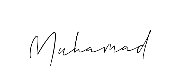 How to make Muhamad signature? Allison_Script is a professional autograph style. Create handwritten signature for Muhamad name. Muhamad signature style 2 images and pictures png