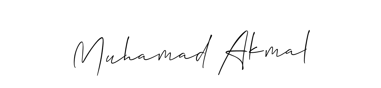 Create a beautiful signature design for name Muhamad Akmal. With this signature (Allison_Script) fonts, you can make a handwritten signature for free. Muhamad Akmal signature style 2 images and pictures png