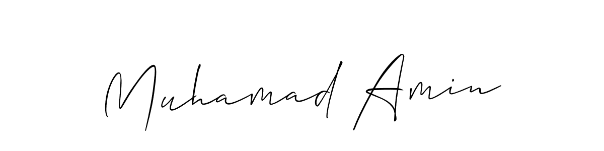 Design your own signature with our free online signature maker. With this signature software, you can create a handwritten (Allison_Script) signature for name Muhamad Amin. Muhamad Amin signature style 2 images and pictures png