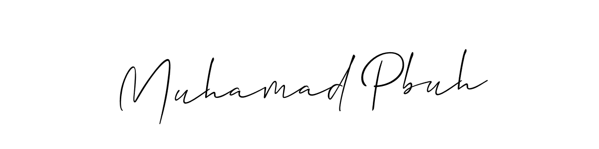 Allison_Script is a professional signature style that is perfect for those who want to add a touch of class to their signature. It is also a great choice for those who want to make their signature more unique. Get Muhamad Pbuh name to fancy signature for free. Muhamad Pbuh signature style 2 images and pictures png