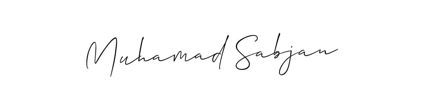 This is the best signature style for the Muhamad Sabjan name. Also you like these signature font (Allison_Script). Mix name signature. Muhamad Sabjan signature style 2 images and pictures png