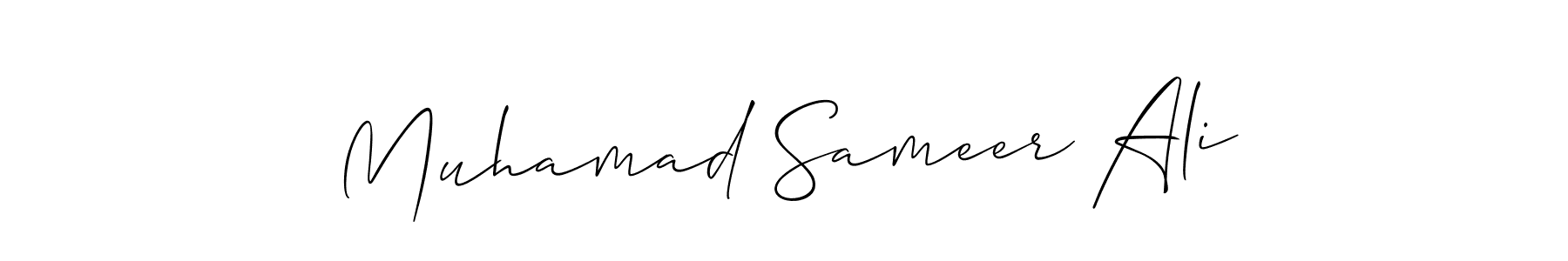 How to make Muhamad Sameer Ali name signature. Use Allison_Script style for creating short signs online. This is the latest handwritten sign. Muhamad Sameer Ali signature style 2 images and pictures png