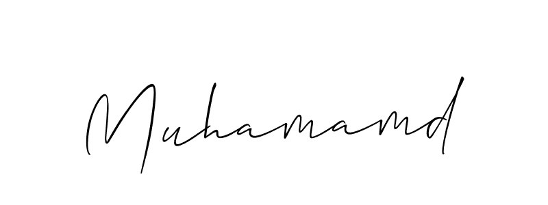 Use a signature maker to create a handwritten signature online. With this signature software, you can design (Allison_Script) your own signature for name Muhamamd. Muhamamd signature style 2 images and pictures png