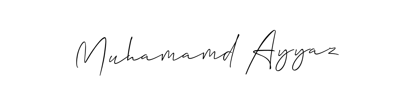 Also we have Muhamamd Ayyaz name is the best signature style. Create professional handwritten signature collection using Allison_Script autograph style. Muhamamd Ayyaz signature style 2 images and pictures png