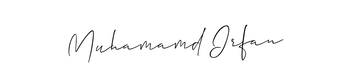 It looks lik you need a new signature style for name Muhamamd Irfan. Design unique handwritten (Allison_Script) signature with our free signature maker in just a few clicks. Muhamamd Irfan signature style 2 images and pictures png