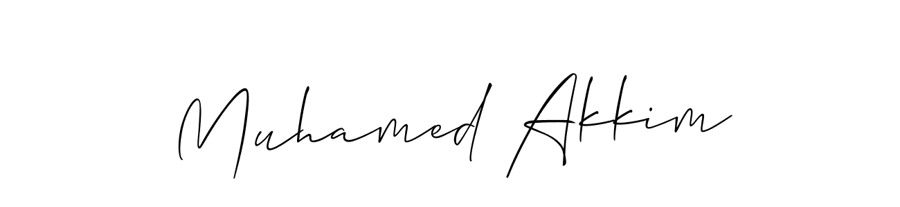 It looks lik you need a new signature style for name Muhamed Akkim. Design unique handwritten (Allison_Script) signature with our free signature maker in just a few clicks. Muhamed Akkim signature style 2 images and pictures png