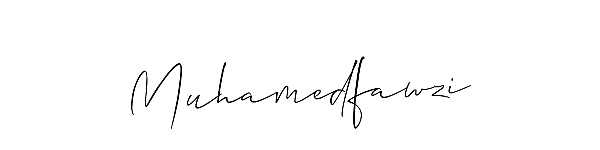 if you are searching for the best signature style for your name Muhamedfawzi. so please give up your signature search. here we have designed multiple signature styles  using Allison_Script. Muhamedfawzi signature style 2 images and pictures png