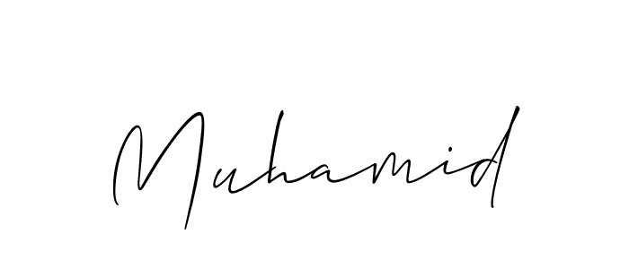 Muhamid stylish signature style. Best Handwritten Sign (Allison_Script) for my name. Handwritten Signature Collection Ideas for my name Muhamid. Muhamid signature style 2 images and pictures png