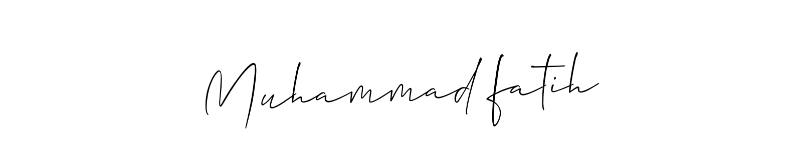 if you are searching for the best signature style for your name Muhammad●fatih. so please give up your signature search. here we have designed multiple signature styles  using Allison_Script. Muhammad●fatih signature style 2 images and pictures png