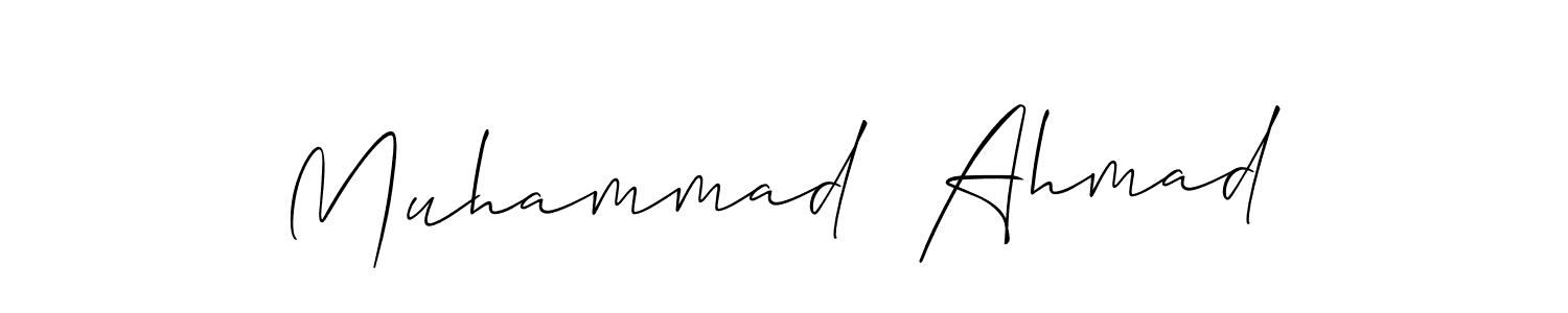 Also we have Muhammad  Ahmad name is the best signature style. Create professional handwritten signature collection using Allison_Script autograph style. Muhammad  Ahmad signature style 2 images and pictures png