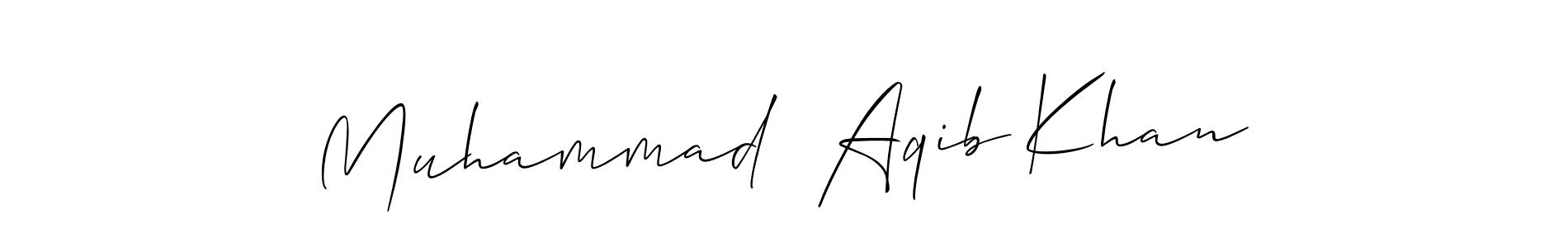 Make a short Muhammad  Aqib Khan signature style. Manage your documents anywhere anytime using Allison_Script. Create and add eSignatures, submit forms, share and send files easily. Muhammad  Aqib Khan signature style 2 images and pictures png