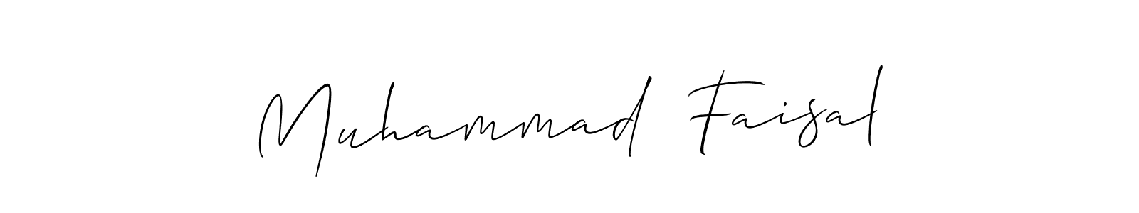 How to make Muhammad  Faisal signature? Allison_Script is a professional autograph style. Create handwritten signature for Muhammad  Faisal name. Muhammad  Faisal signature style 2 images and pictures png