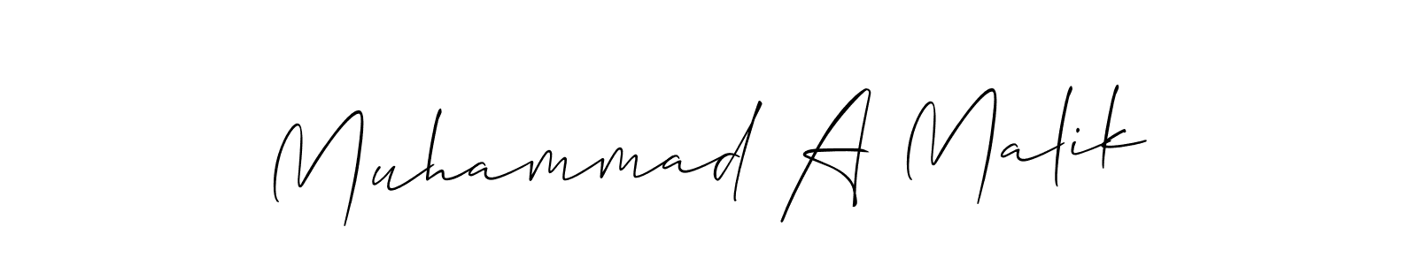 You should practise on your own different ways (Allison_Script) to write your name (Muhammad A Malik) in signature. don't let someone else do it for you. Muhammad A Malik signature style 2 images and pictures png