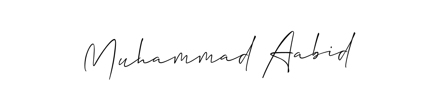 How to make Muhammad Aabid signature? Allison_Script is a professional autograph style. Create handwritten signature for Muhammad Aabid name. Muhammad Aabid signature style 2 images and pictures png