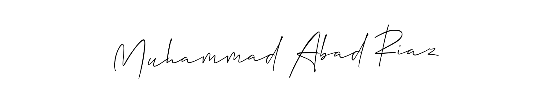 It looks lik you need a new signature style for name Muhammad Abad Riaz. Design unique handwritten (Allison_Script) signature with our free signature maker in just a few clicks. Muhammad Abad Riaz signature style 2 images and pictures png
