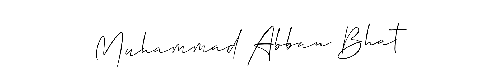 Muhammad Abban Bhat stylish signature style. Best Handwritten Sign (Allison_Script) for my name. Handwritten Signature Collection Ideas for my name Muhammad Abban Bhat. Muhammad Abban Bhat signature style 2 images and pictures png