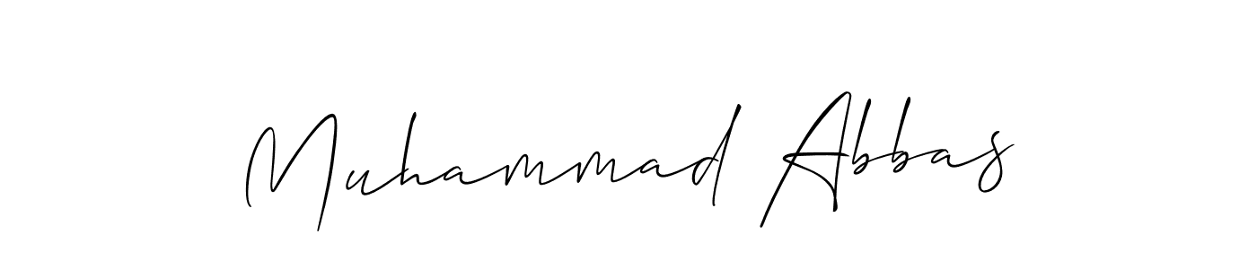 Use a signature maker to create a handwritten signature online. With this signature software, you can design (Allison_Script) your own signature for name Muhammad Abbas. Muhammad Abbas signature style 2 images and pictures png