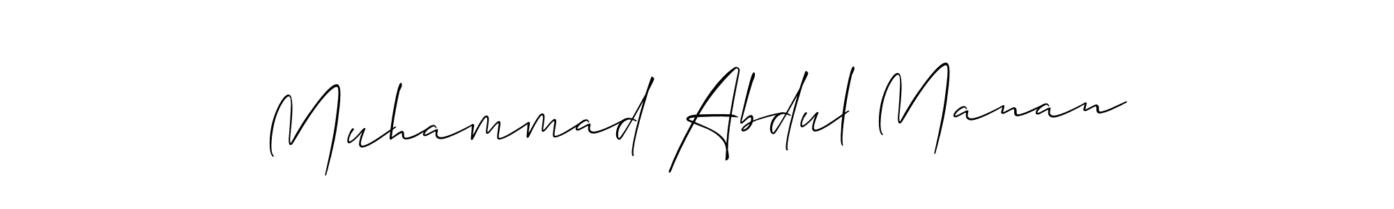 Design your own signature with our free online signature maker. With this signature software, you can create a handwritten (Allison_Script) signature for name Muhammad Abdul Manan. Muhammad Abdul Manan signature style 2 images and pictures png