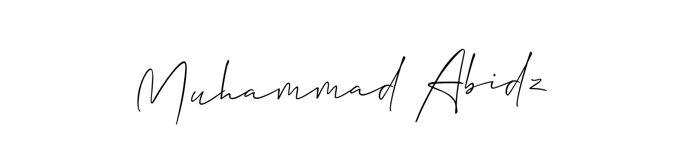 Also You can easily find your signature by using the search form. We will create Muhammad Abidz name handwritten signature images for you free of cost using Allison_Script sign style. Muhammad Abidz signature style 2 images and pictures png