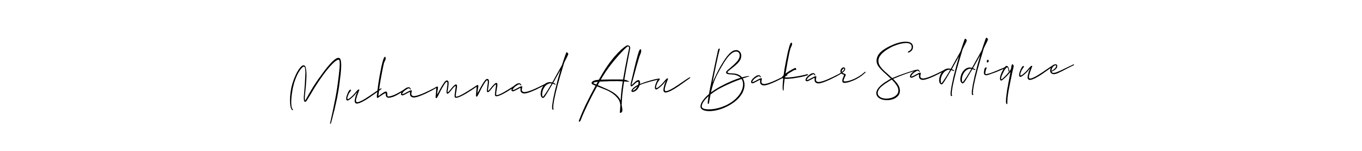 How to make Muhammad Abu Bakar Saddique signature? Allison_Script is a professional autograph style. Create handwritten signature for Muhammad Abu Bakar Saddique name. Muhammad Abu Bakar Saddique signature style 2 images and pictures png