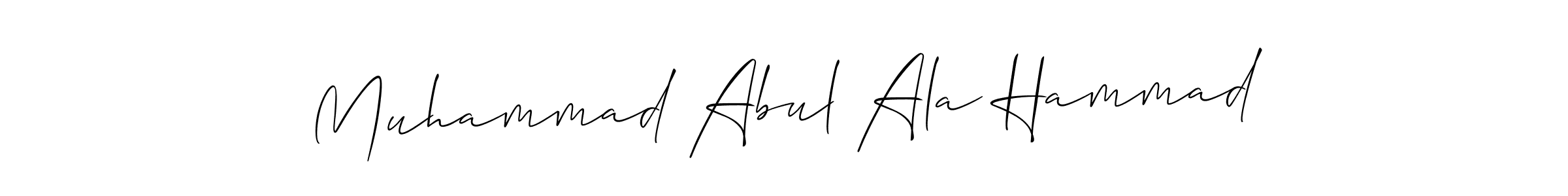 Similarly Allison_Script is the best handwritten signature design. Signature creator online .You can use it as an online autograph creator for name Muhammad Abul Ala Hammad. Muhammad Abul Ala Hammad signature style 2 images and pictures png