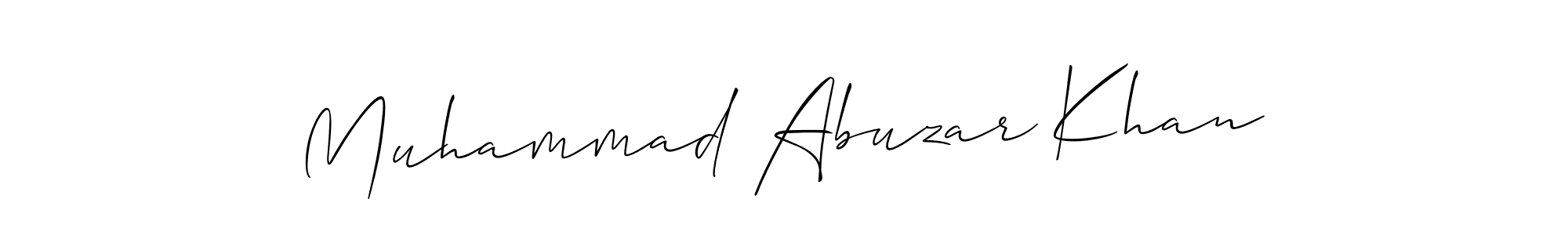 How to make Muhammad Abuzar Khan signature? Allison_Script is a professional autograph style. Create handwritten signature for Muhammad Abuzar Khan name. Muhammad Abuzar Khan signature style 2 images and pictures png