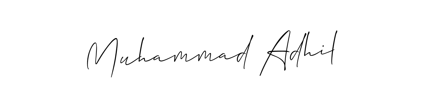 You should practise on your own different ways (Allison_Script) to write your name (Muhammad Adhil) in signature. don't let someone else do it for you. Muhammad Adhil signature style 2 images and pictures png