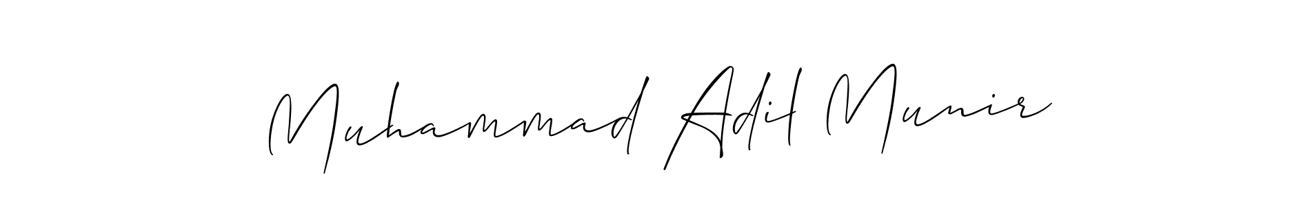 Use a signature maker to create a handwritten signature online. With this signature software, you can design (Allison_Script) your own signature for name Muhammad Adil Munir. Muhammad Adil Munir signature style 2 images and pictures png