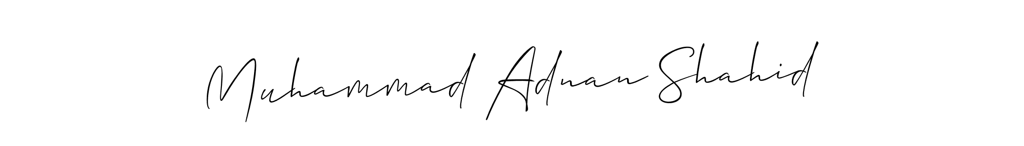 How to make Muhammad Adnan Shahid signature? Allison_Script is a professional autograph style. Create handwritten signature for Muhammad Adnan Shahid name. Muhammad Adnan Shahid signature style 2 images and pictures png