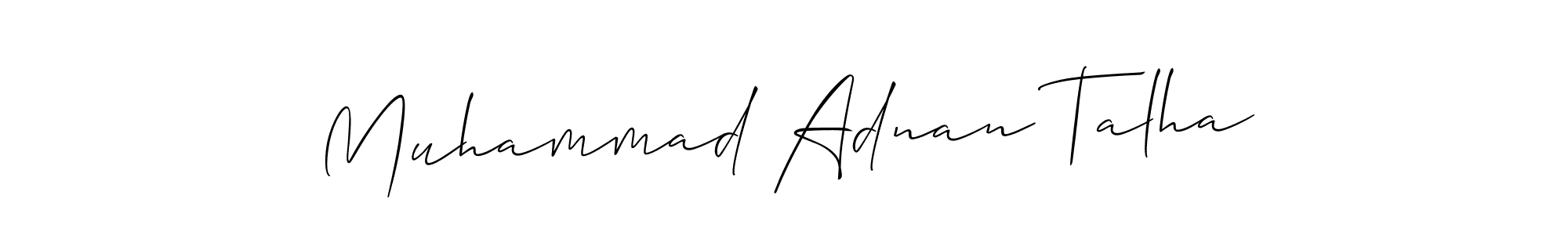 How to make Muhammad Adnan Talha name signature. Use Allison_Script style for creating short signs online. This is the latest handwritten sign. Muhammad Adnan Talha signature style 2 images and pictures png