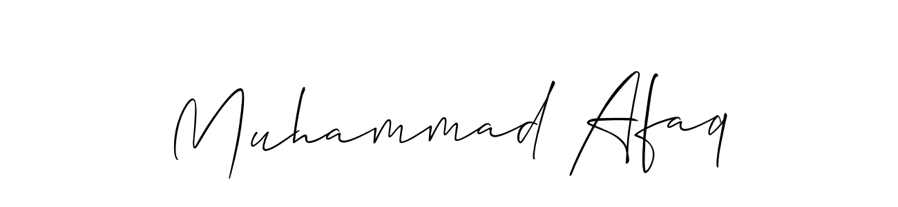 Make a beautiful signature design for name Muhammad Afaq. With this signature (Allison_Script) style, you can create a handwritten signature for free. Muhammad Afaq signature style 2 images and pictures png