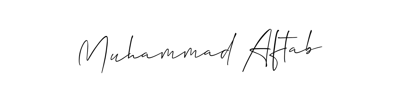 Make a short Muhammad Aftab signature style. Manage your documents anywhere anytime using Allison_Script. Create and add eSignatures, submit forms, share and send files easily. Muhammad Aftab signature style 2 images and pictures png