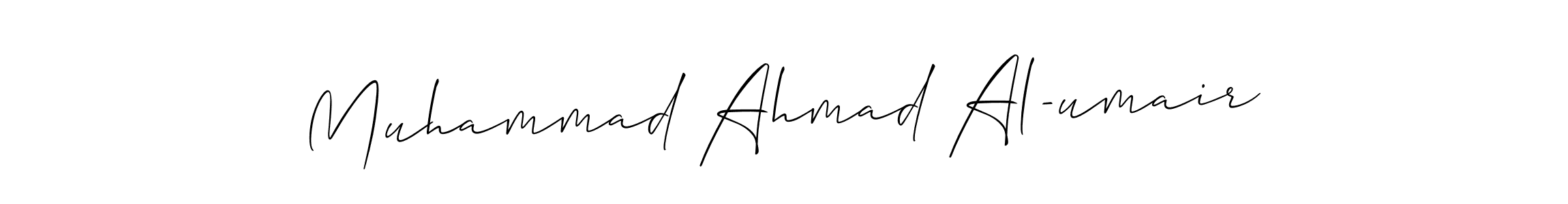 Similarly Allison_Script is the best handwritten signature design. Signature creator online .You can use it as an online autograph creator for name Muhammad Ahmad Al-umair. Muhammad Ahmad Al-umair signature style 2 images and pictures png