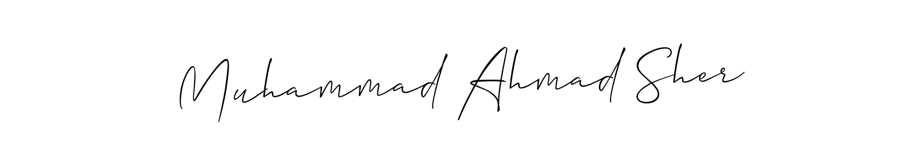 See photos of Muhammad Ahmad Sher official signature by Spectra . Check more albums & portfolios. Read reviews & check more about Allison_Script font. Muhammad Ahmad Sher signature style 2 images and pictures png