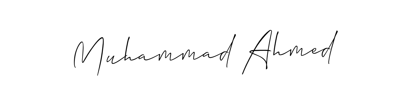 How to make Muhammad Ahmed signature? Allison_Script is a professional autograph style. Create handwritten signature for Muhammad Ahmed name. Muhammad Ahmed signature style 2 images and pictures png
