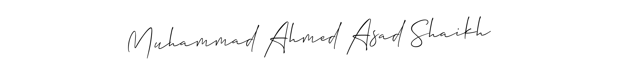 Similarly Allison_Script is the best handwritten signature design. Signature creator online .You can use it as an online autograph creator for name Muhammad Ahmed Asad Shaikh. Muhammad Ahmed Asad Shaikh signature style 2 images and pictures png