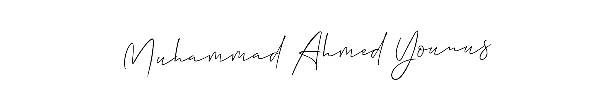 How to make Muhammad Ahmed Younus signature? Allison_Script is a professional autograph style. Create handwritten signature for Muhammad Ahmed Younus name. Muhammad Ahmed Younus signature style 2 images and pictures png