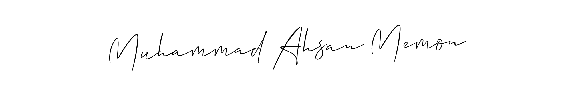 Create a beautiful signature design for name Muhammad Ahsan Memon. With this signature (Allison_Script) fonts, you can make a handwritten signature for free. Muhammad Ahsan Memon signature style 2 images and pictures png